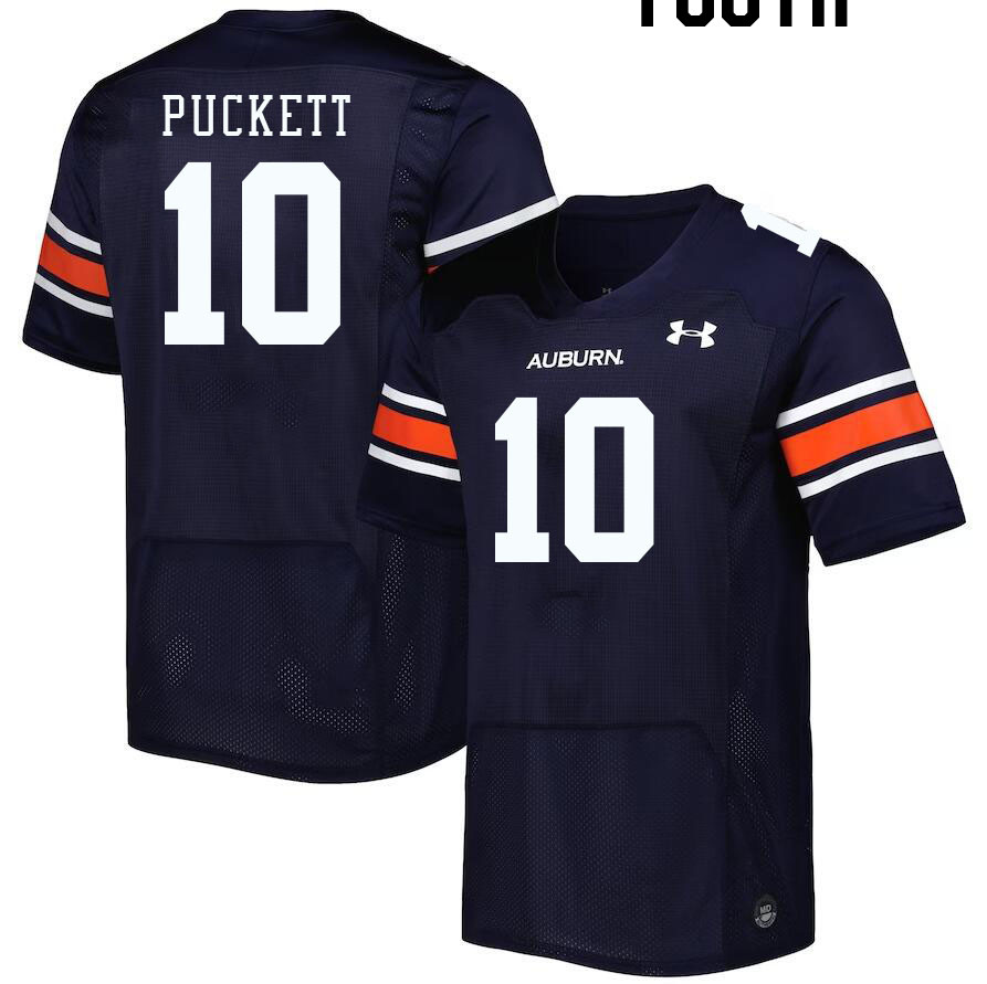 Youth Auburn Tigers #10 Zion Puckett Navy 2023 College Stitched Football Jersey